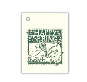 Happy Spring (Green) Tag