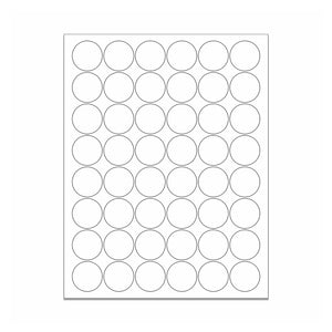 1.25" White Matte Circle Stickers