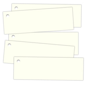 1-1/4""x 4" Blank Ivory Tags