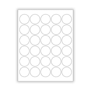 1.5" White Matte Circle Stickers