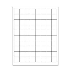 1"x 1" White Matte Square Stickers