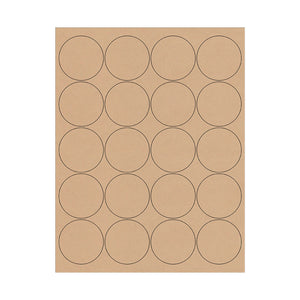 2" Kraft Circle Stickers