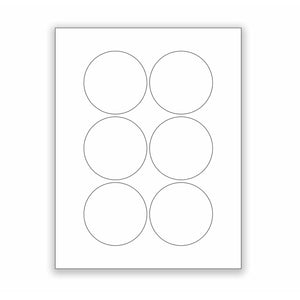 2.875" White Matte Circle Stickers