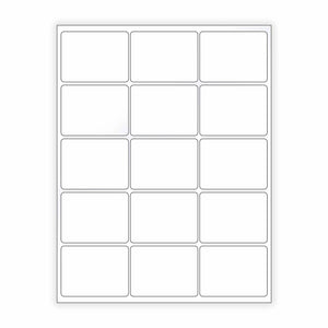 2"x 2.75" White Matte Rectangle Stickers