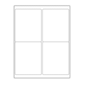 4"x 5" White Matte Rectangle Stickers