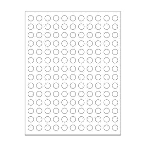 .5" White Matte Circle Stickers
