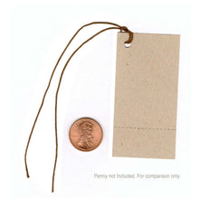 Load image into Gallery viewer, 1-3/8&quot;x 2-3/4&quot; Blank Kraft Tags~Perforated/ Dk Brown Strings
